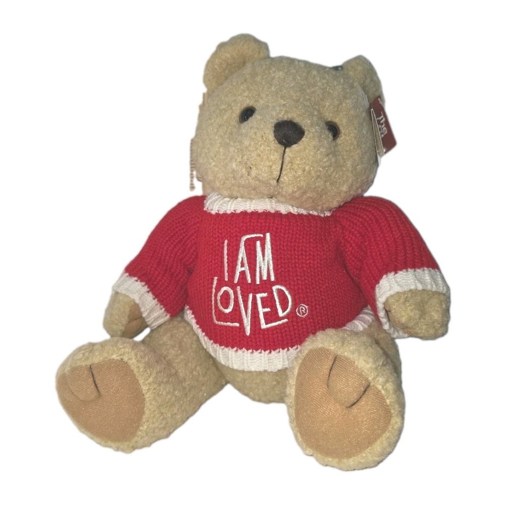 Helzberg Diamonds W/ Tag I Am Loved Plush Stuffed Teddy‎ Bear W/ Sweater 11 1/2"